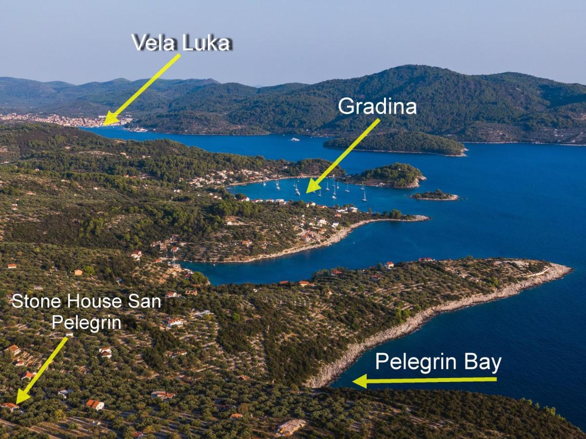 Stone House San Pelegrin Villa Vela Luka Exterior foto
